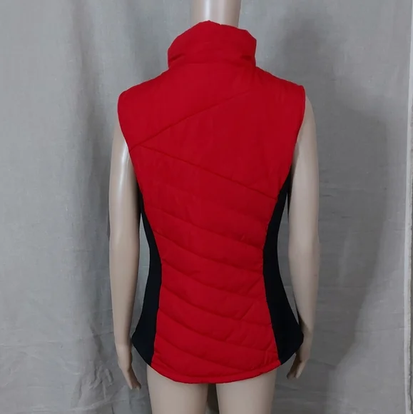 Calvin klein puffers Jackets size Large Sleeveless color Black and Red - Picture 12 of 16